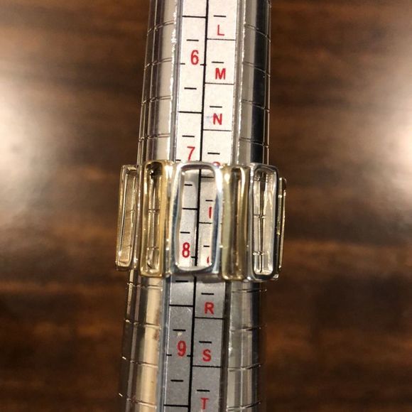 SILPADA Sterling Silver and Gold Tone Framework Two Tone Ring Sz 6 - Picture 3 of 12